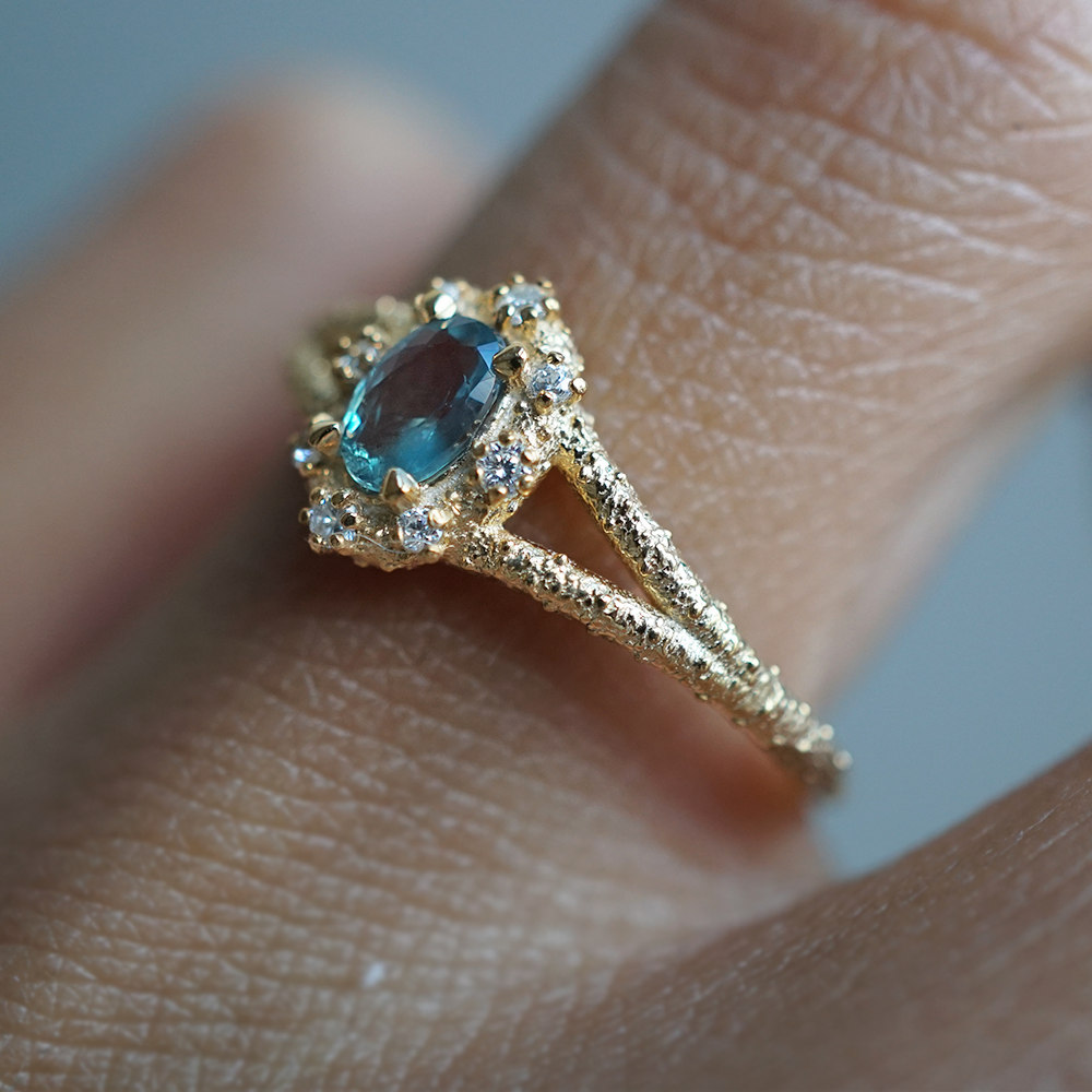 Limited Edition: Alexandrite Sea Of Dusk Diamond Ring in 14K and 18K Gold