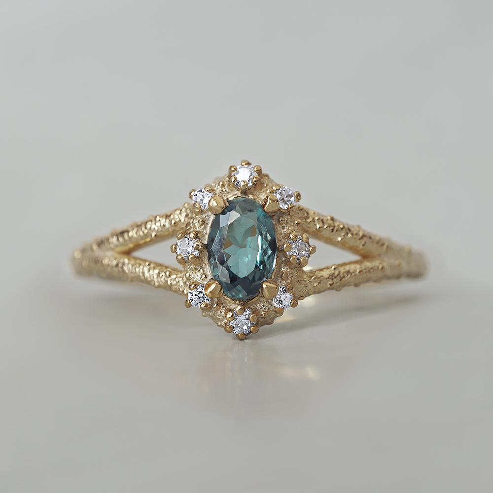 Limited Edition: Alexandrite Sea Of Dusk Diamond Ring in 14K and 18K Gold