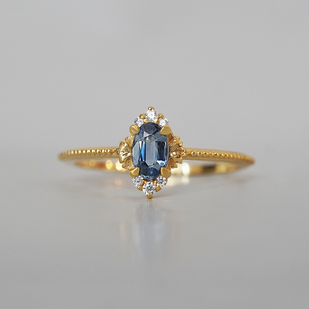Song Of Midnight Sapphire Ring in 14K & 18K Gold