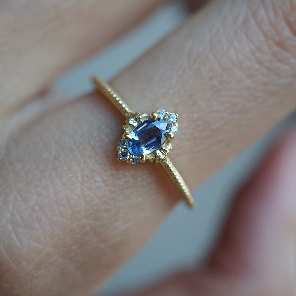 Song Of Midnight Sapphire Ring in 14K & 18K Gold