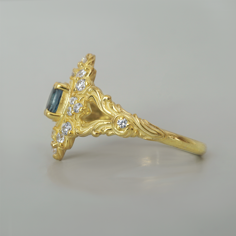 One Of A Kind: Starry Muse Alexandrite Diamond Ring in 14K and 18K Gold