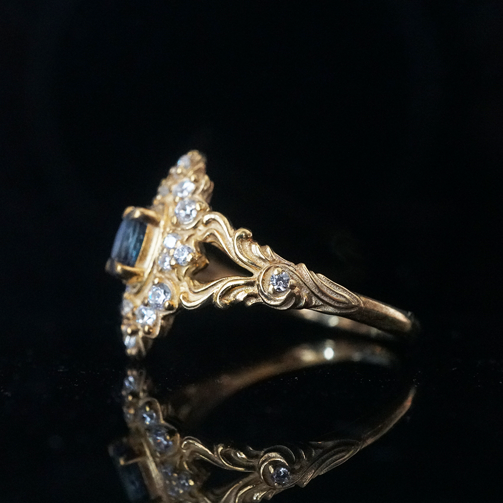 One Of A Kind: Starry Muse Alexandrite Diamond Ring in 14K and 18K Gold