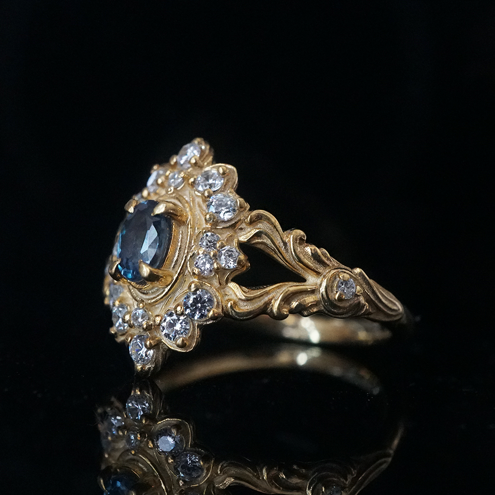 One Of A Kind: Starry Muse Alexandrite Diamond Ring in 14K and 18K Gold