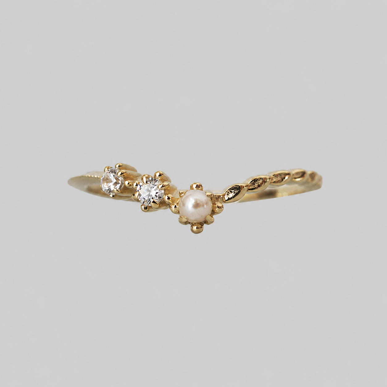 Swan Lake Pearl Ring in 14K and 18K Gold