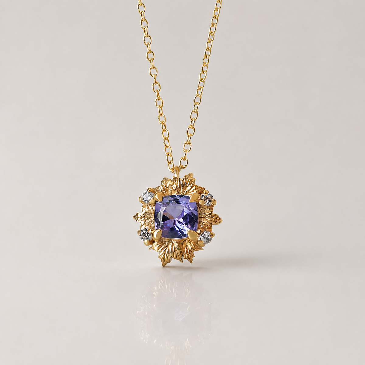 Twilight Lullaby Tanzanite Necklace in 14K Gold