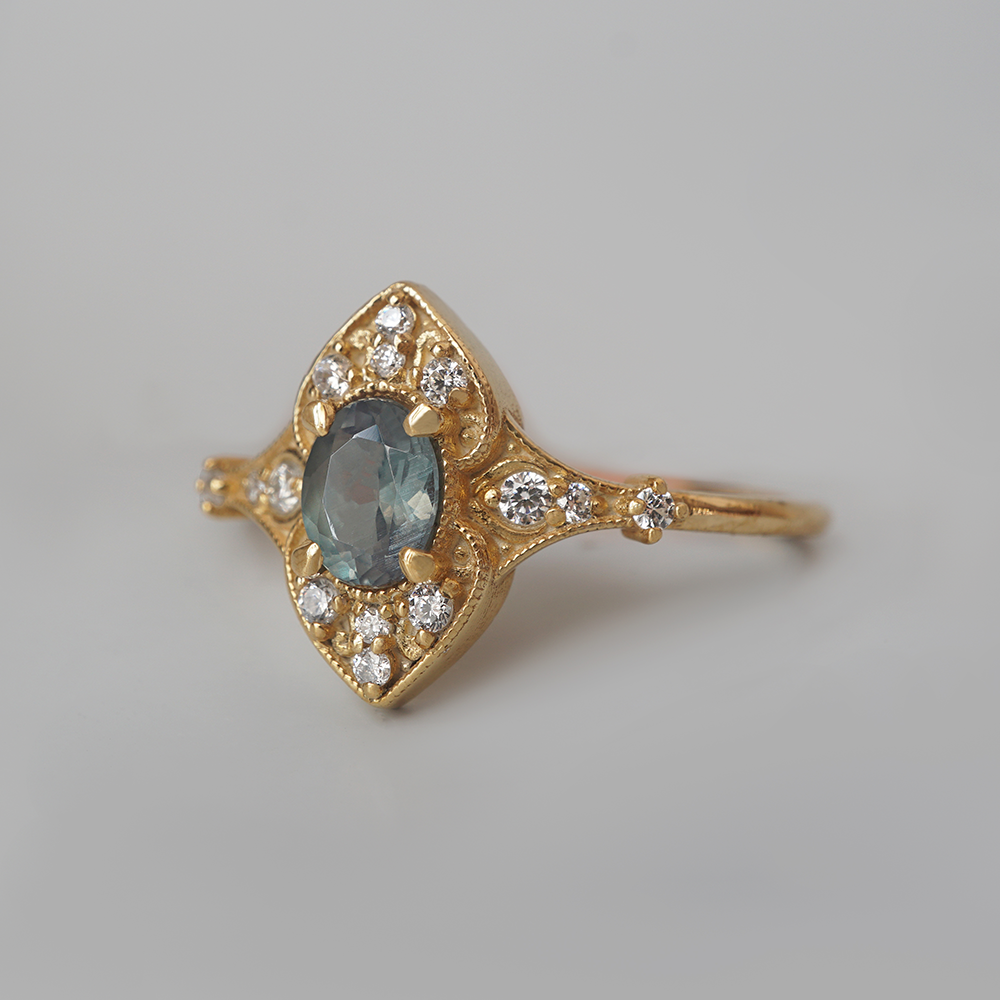 Limited Edition: The Turning Glass Alexandrite Ring in 14K and 18K Gold