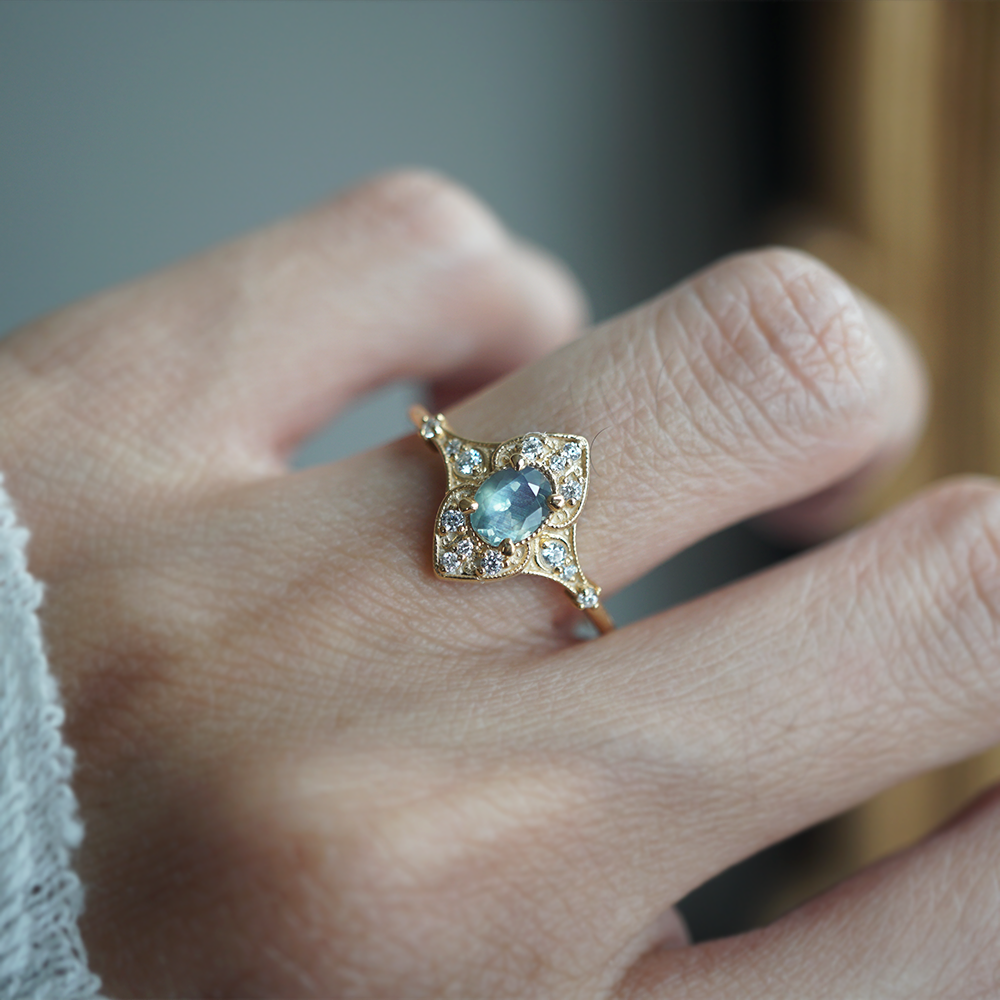 Limited Edition: The Turning Glass Alexandrite Ring in 14K and 18K Gold