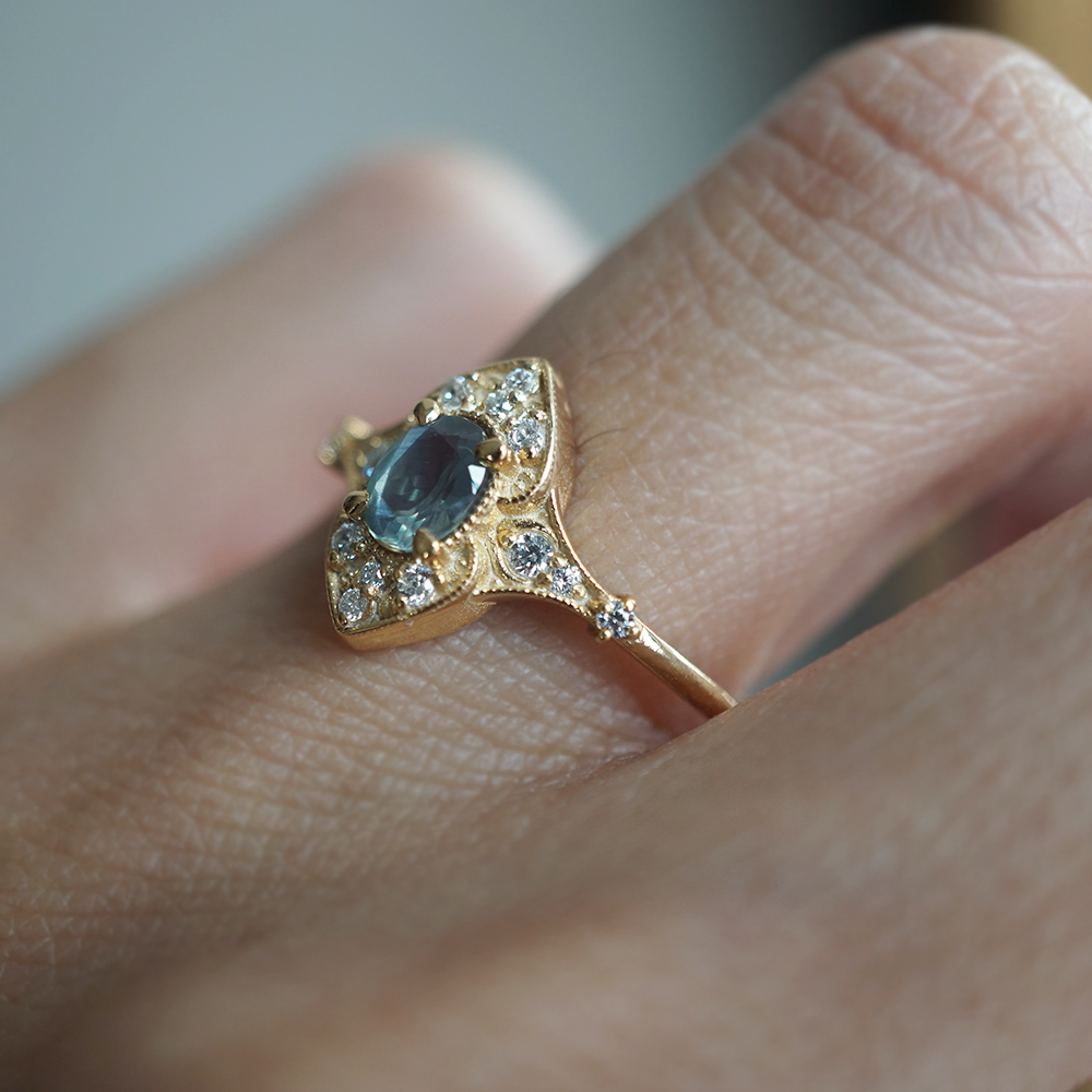 Limited Edition: The Turning Glass Alexandrite Ring in 14K and 18K Gold