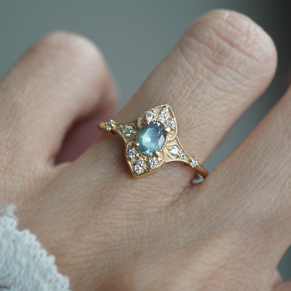 Limited Edition: The Turning Glass Alexandrite Ring in 14K and 18K Gold