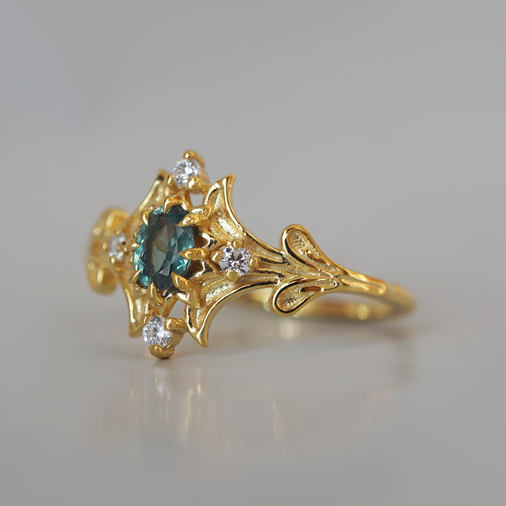 Limited Edition: Alexandrite Verte Diamond Ring in 14K and 18K Gold