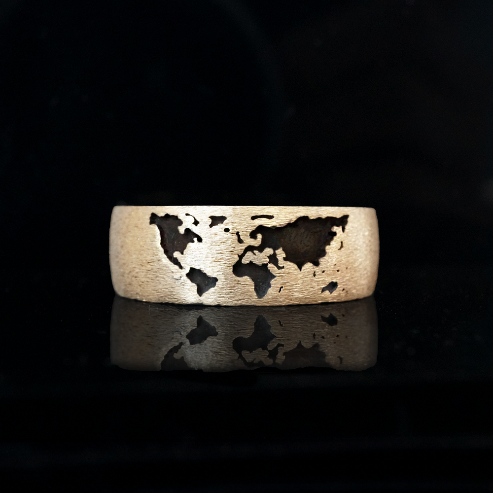 You Mean The World Ring in Sterling Silver and 14K Gold, 8mm