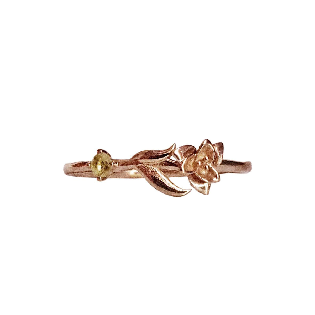 August Birth Flower Ring in rose gold