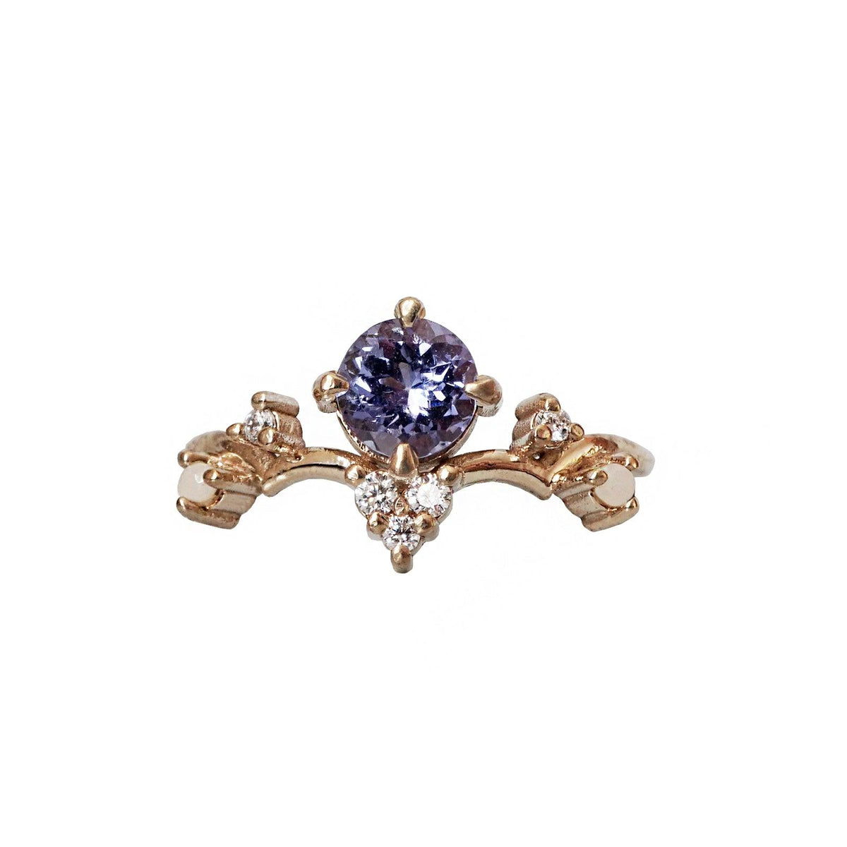 Tanzanite Ivy Diamond Pearl Ring - Tippy Taste Jewelry