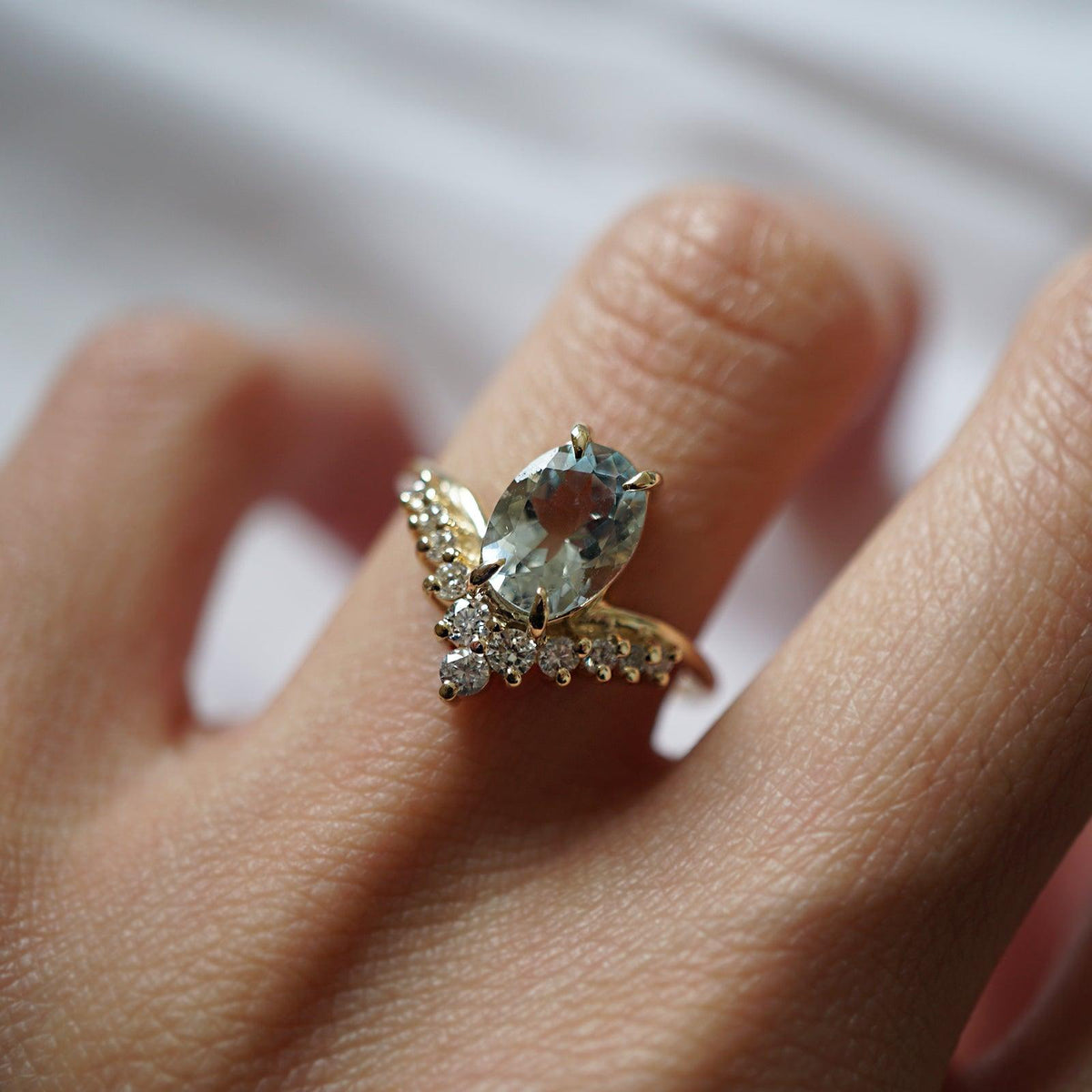 14K All A Dream Aquamarine Ring - Tippy Taste Jewelry