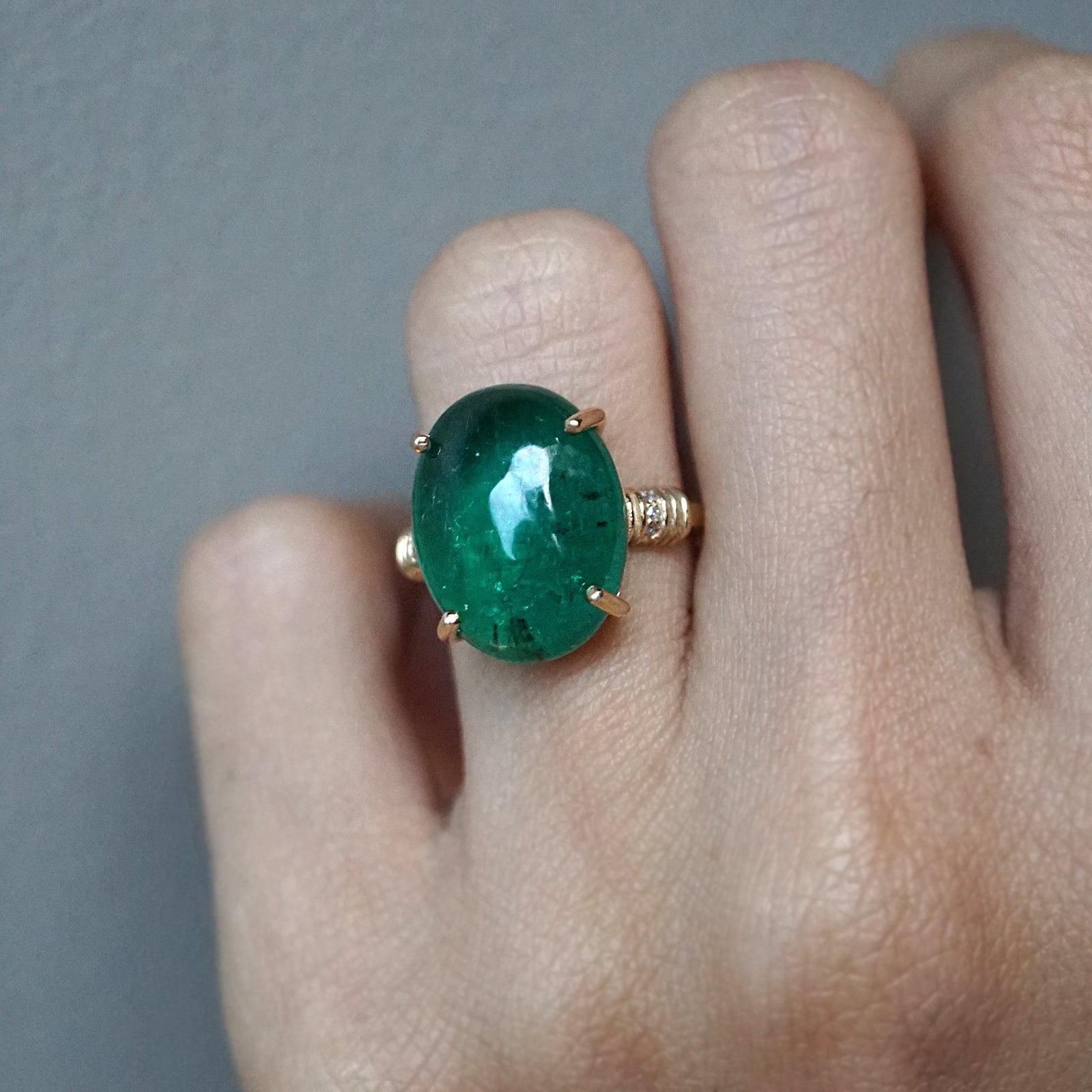 Buy CEYLONMINE EMERALD RING Astrology/Rashi Ratan Metal Emerald Gold Plated  Ring Online at Best Prices in India - JioMart.