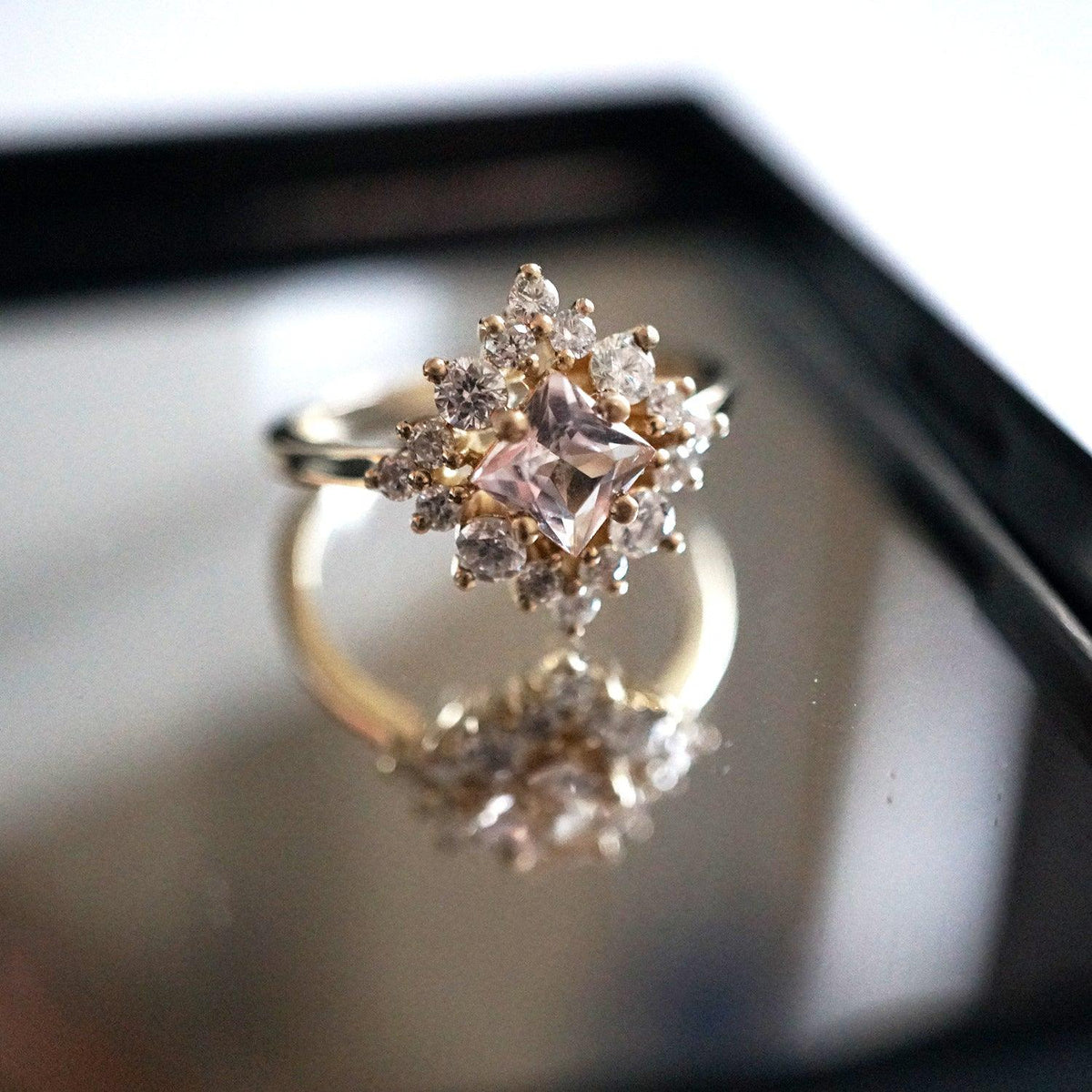 Aphrodite Morganite Diamond Ring - Tippy Taste Jewelry