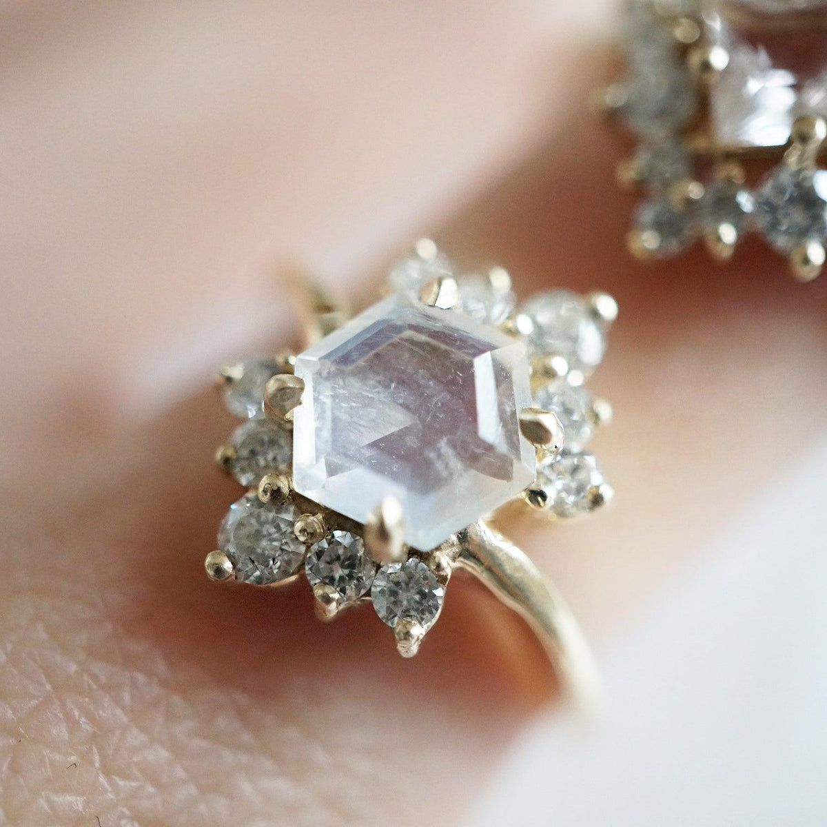 Moonstone Rosie Diamond Ring - Tippy Taste Jewelry