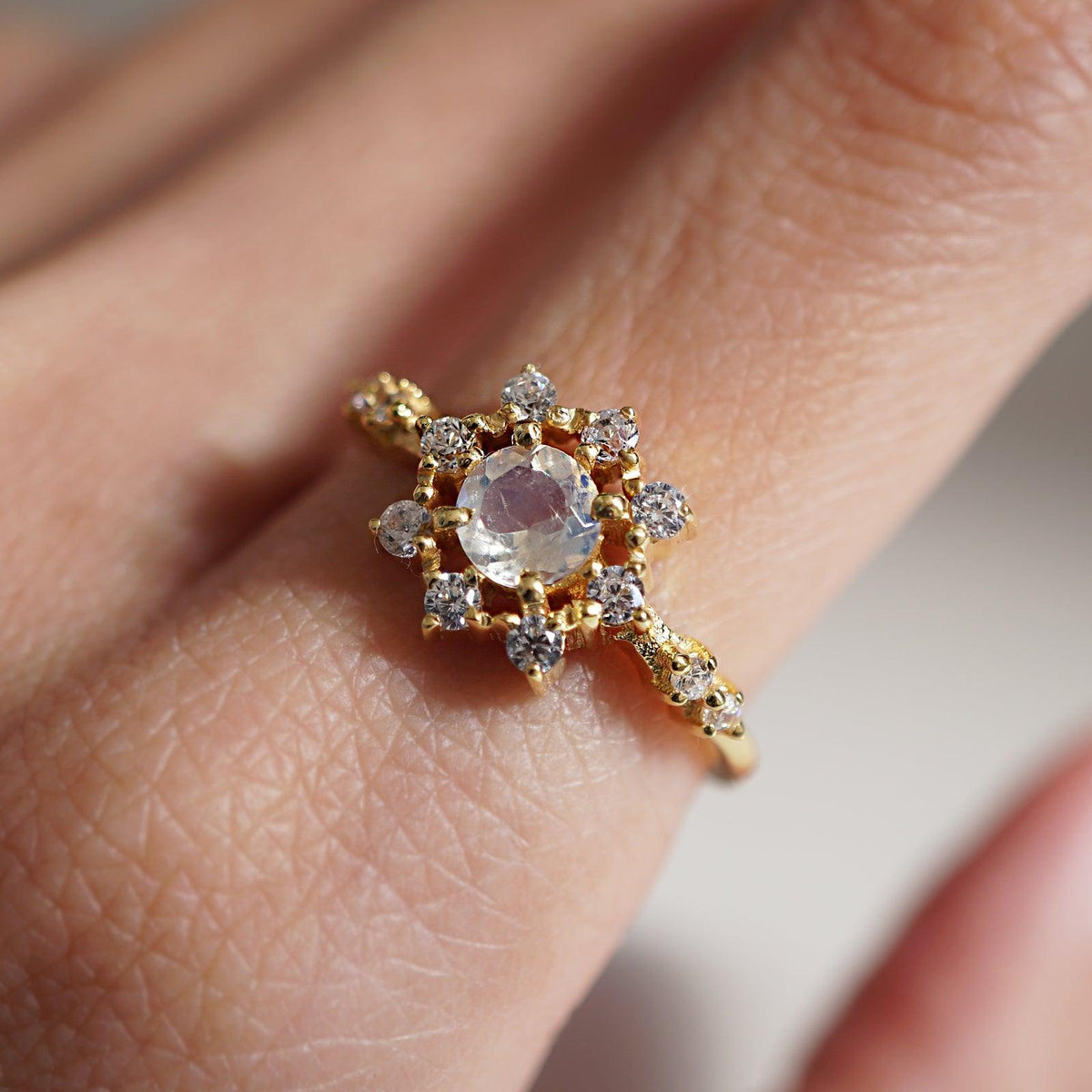 Limited Edition: Starlight Moonstone Ring - Tippy Taste Jewelry