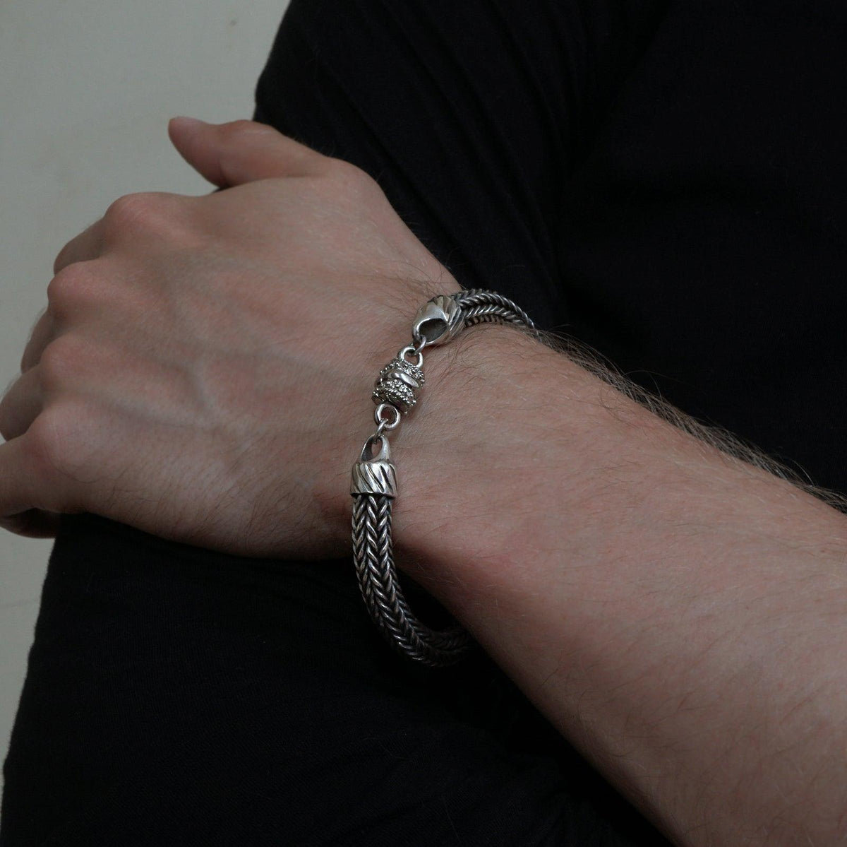 Woven Chain Bracelet in Silver, 8mm - Tippy Taste Jewelry