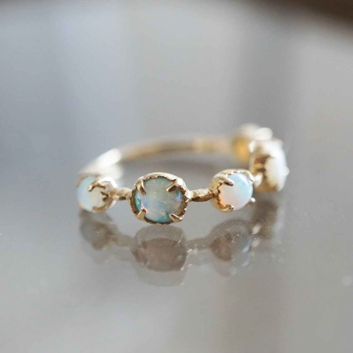 14K Oceanic Opal Ring - Tippy Taste Jewelry