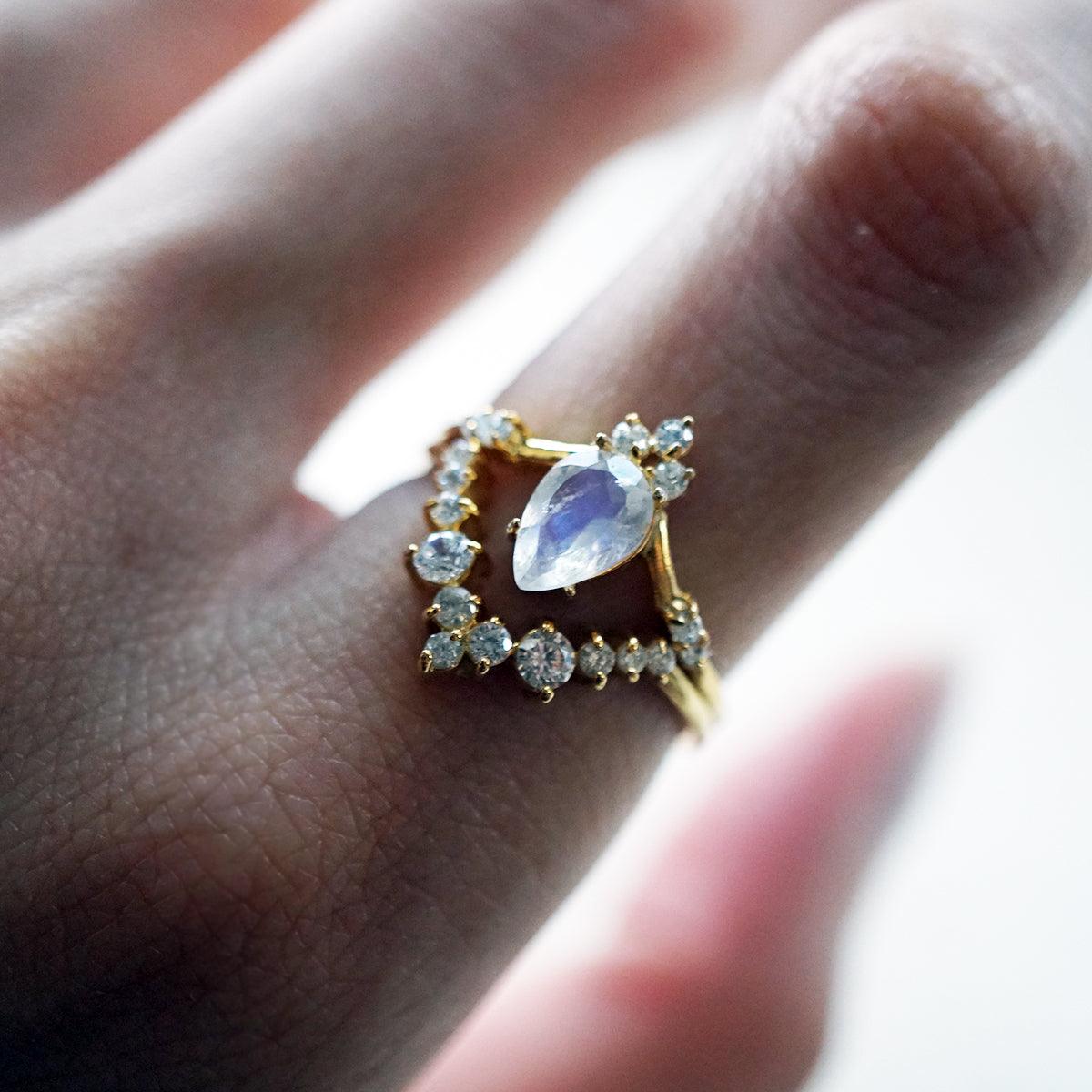 14K Goddess Diamond Ring - Tippy Taste Jewelry