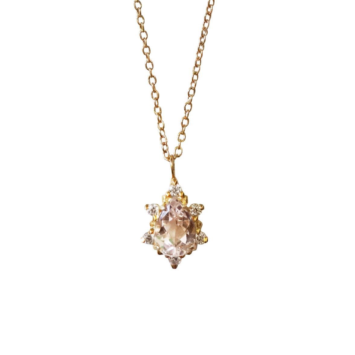 Morganite Crush Necklace - Tippy Taste Jewelry