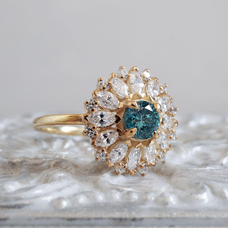 Dandelion Blue Diamond Ring – Tippy Taste Jewelry