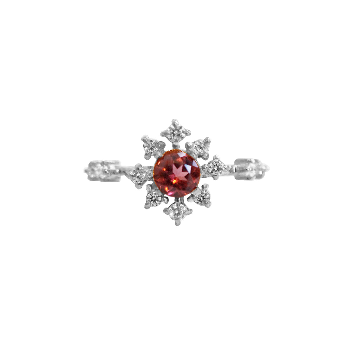Garnet Rose Thorn Ring - Tippy Taste Jewelry