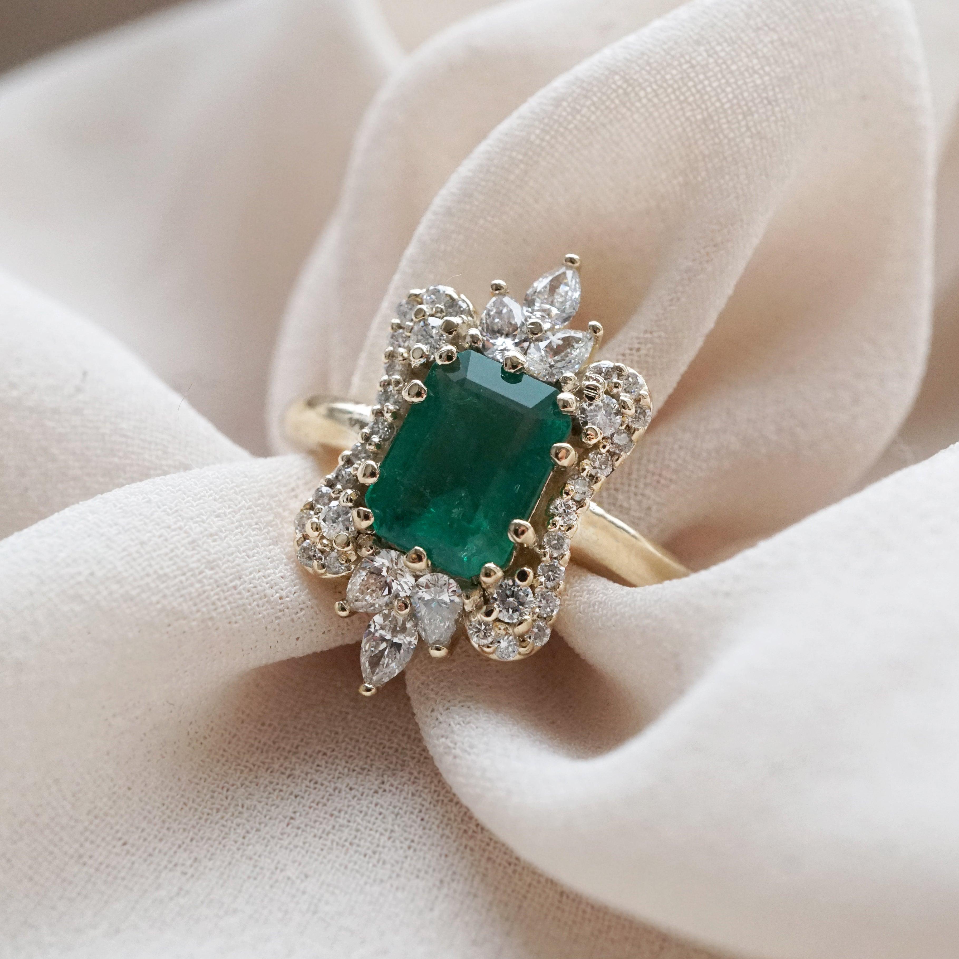 crazy rich asians ring - 4 carat green moissanite ring, emerald cut ZA – J  Hollywood Designs