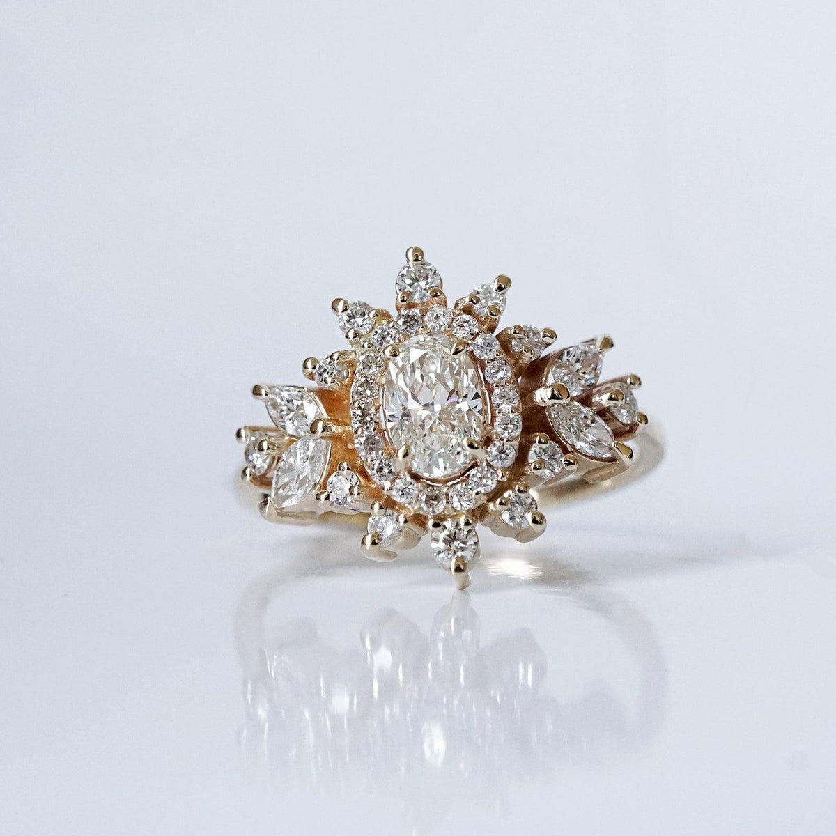 coco oval diamond ring