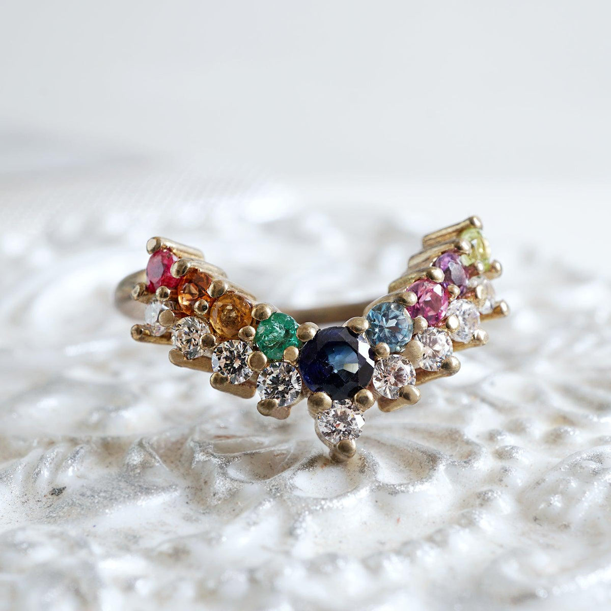 Rainbow Diamond Ring - Tippy Taste Jewelry