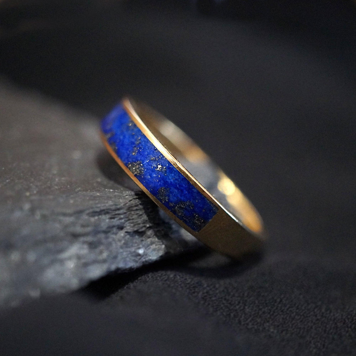 Lapis Lazuli Ring Band, 3.5mm - Tippy Taste Jewelry