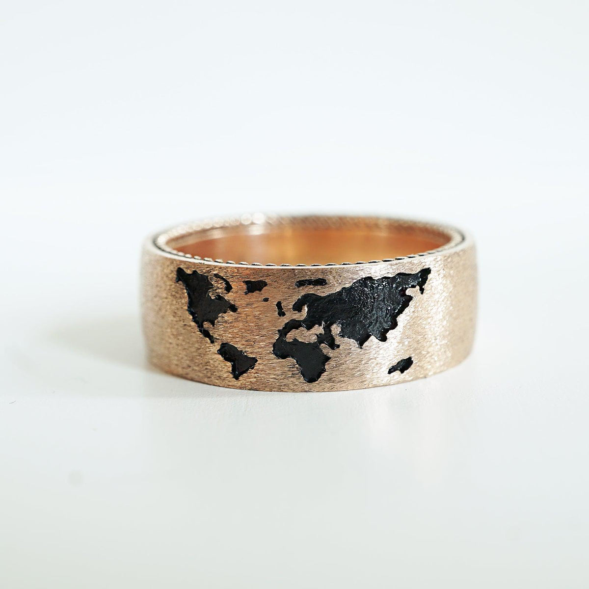 You Mean The World Ring in Sterling Silver and 14K Gold, 8mm - Tippy Taste Jewelry
