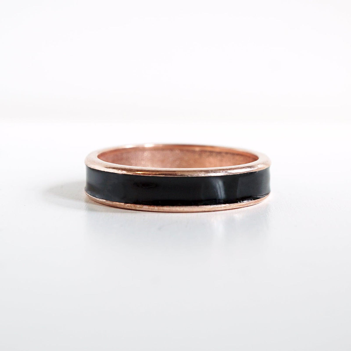 Enamel Ring Band in 14K Gold, 4.8mm - Tippy Taste Jewelry