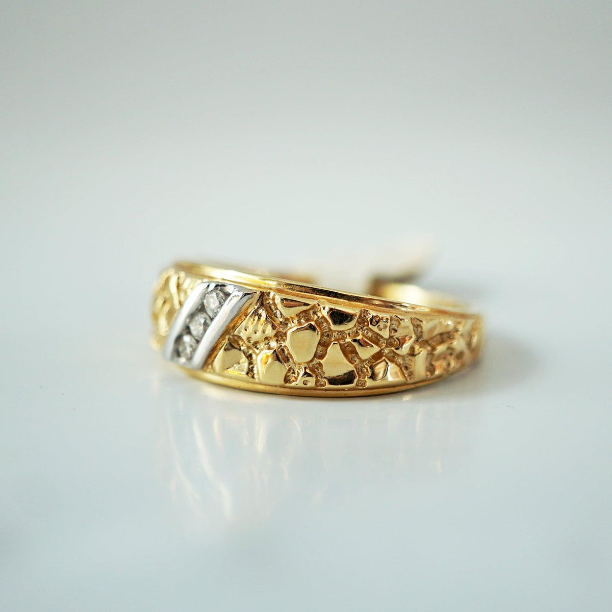 One Of A Kind: 14K Lava Diamond Ring