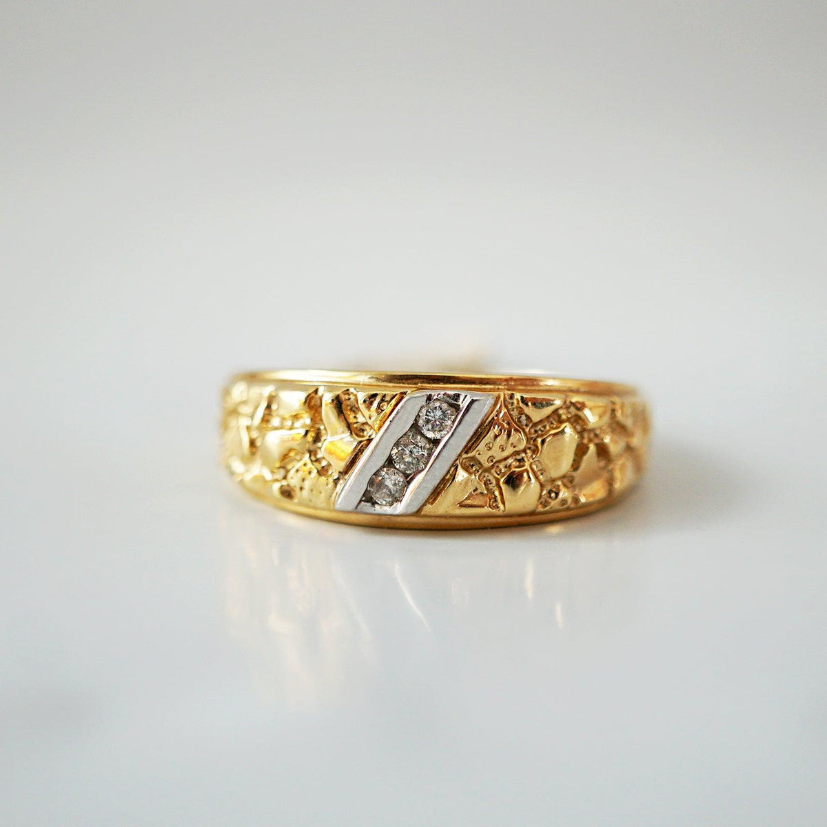 One Of A Kind: 14K Lava Diamond Ring