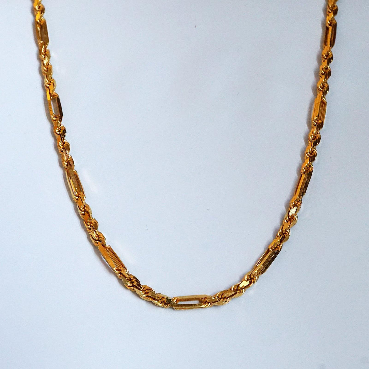 One Of A Kind: 22K Yellow Gold Curb Chain, 24" - Tippy Taste Jewelry