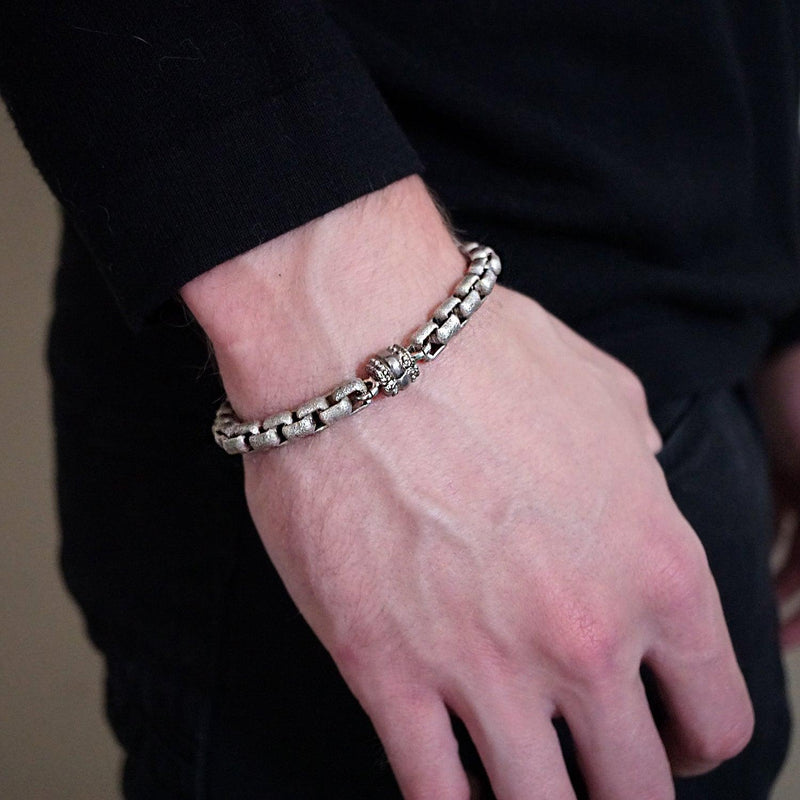 Double Box Chain Bracelet In Silver - Tippy Taste Jewelry
