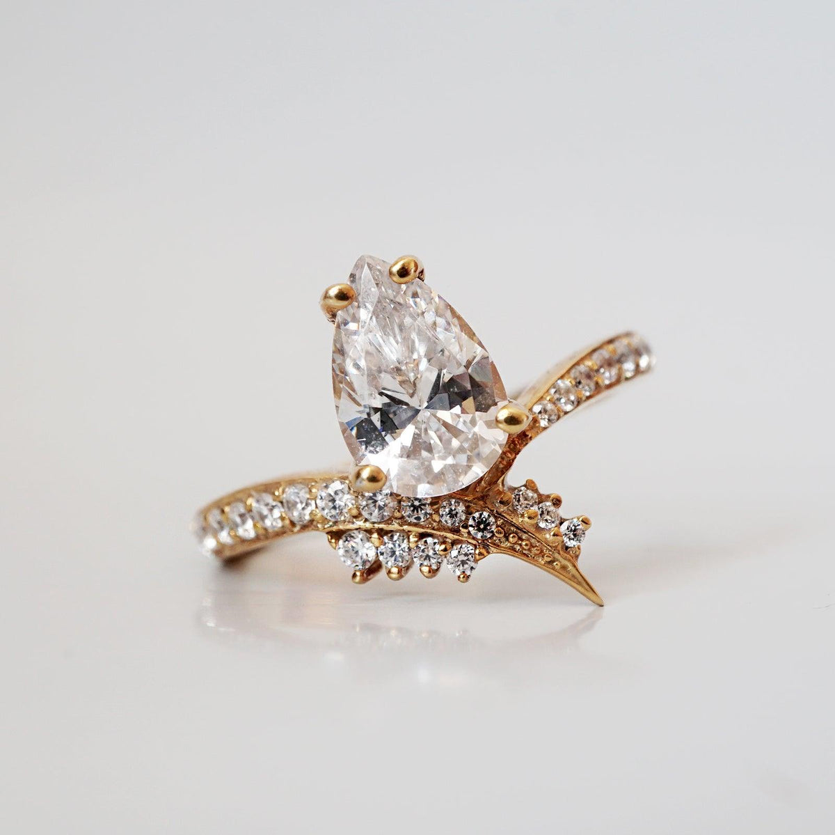 Manhattan Diamond Pear Ring - Tippy Taste Jewelry