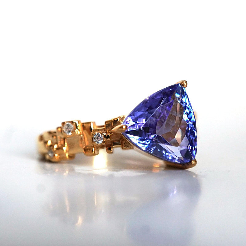 One Of A Kind: Tanzanite Trillion Fairy Steps Ring, 2.55ct - Tippy Taste Jewelry