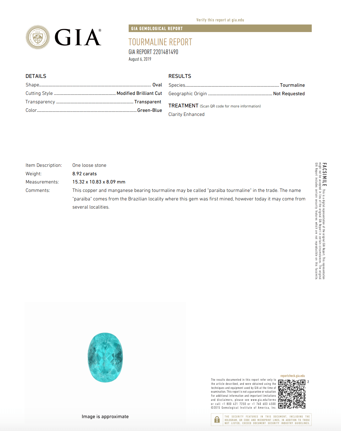 One Of A Kind: Oval Tourmaline Paraiba Ring, 8.92ct - Tippy Taste Jewelry