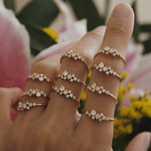 14K Snow Queen Dainty Ring - Tippy Taste Jewelry