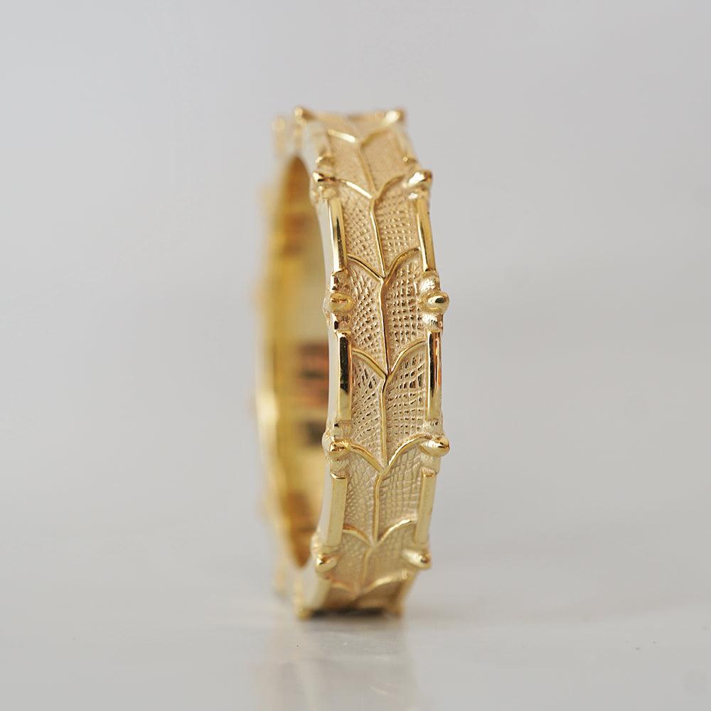 Armory Crown Ring in 14K, 18K Gold and Platinum, 5mm - Tippy Taste Jewelry