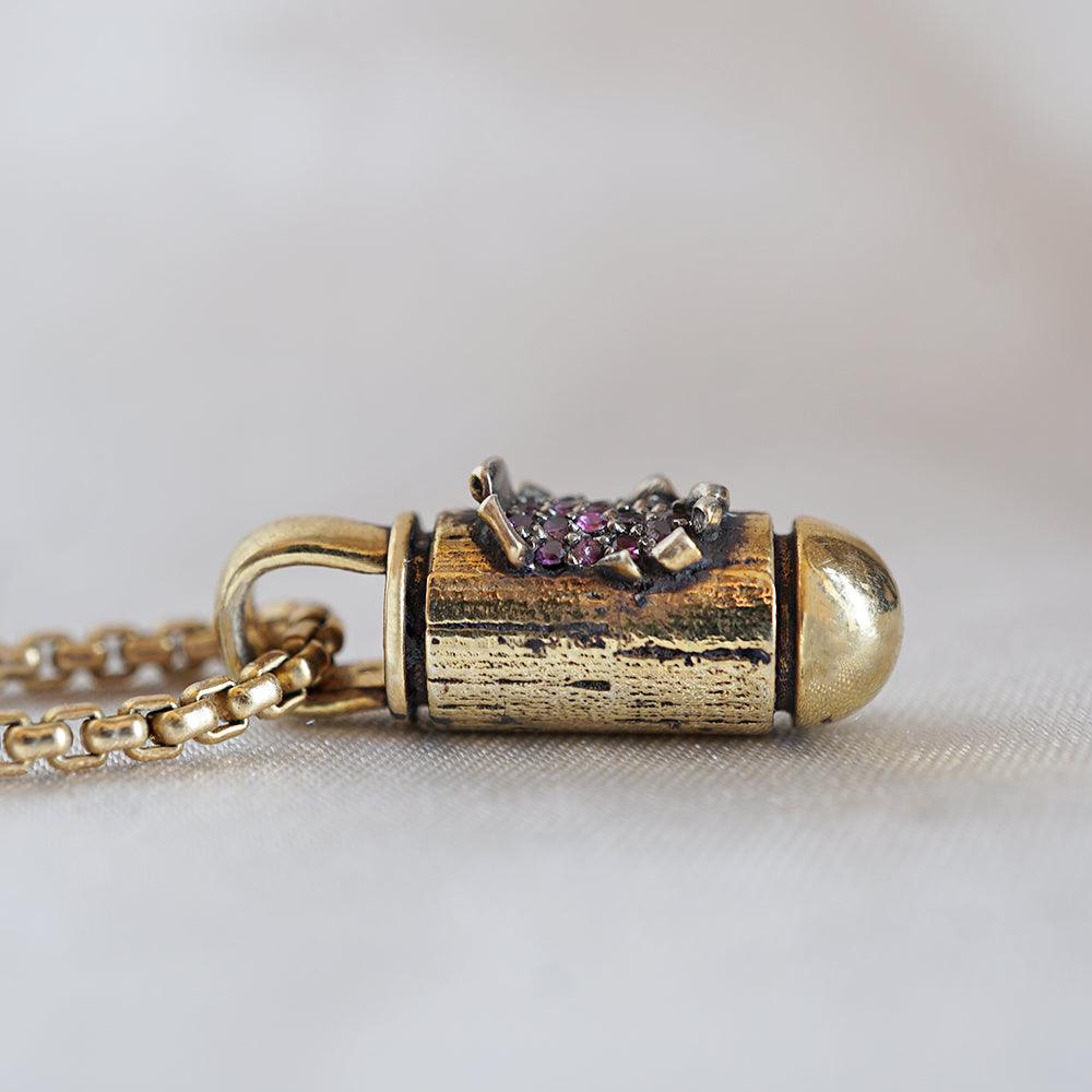 Rubies Bullet Necklace - Tippy Taste Jewelry