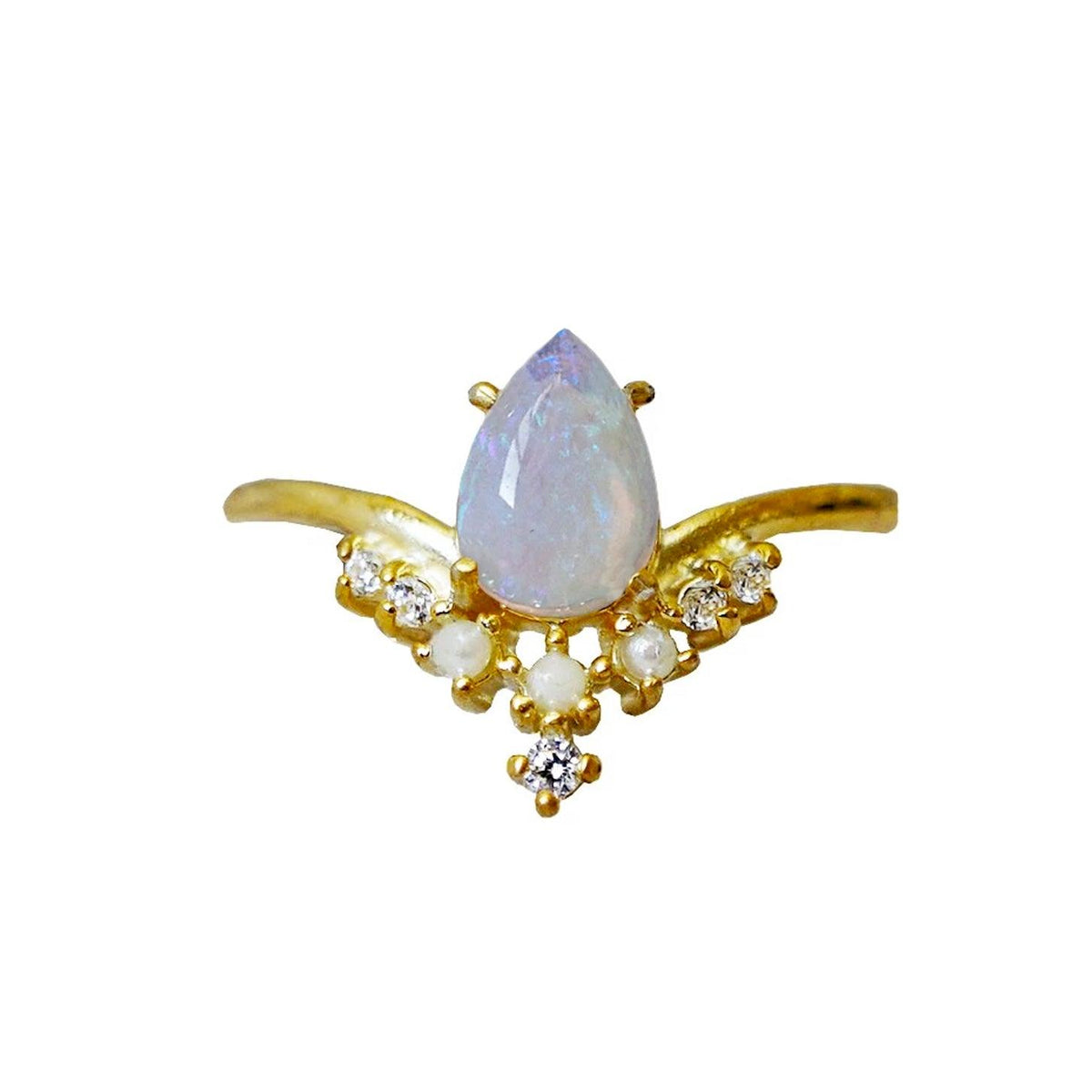 Celestial Opal Pearl Ring