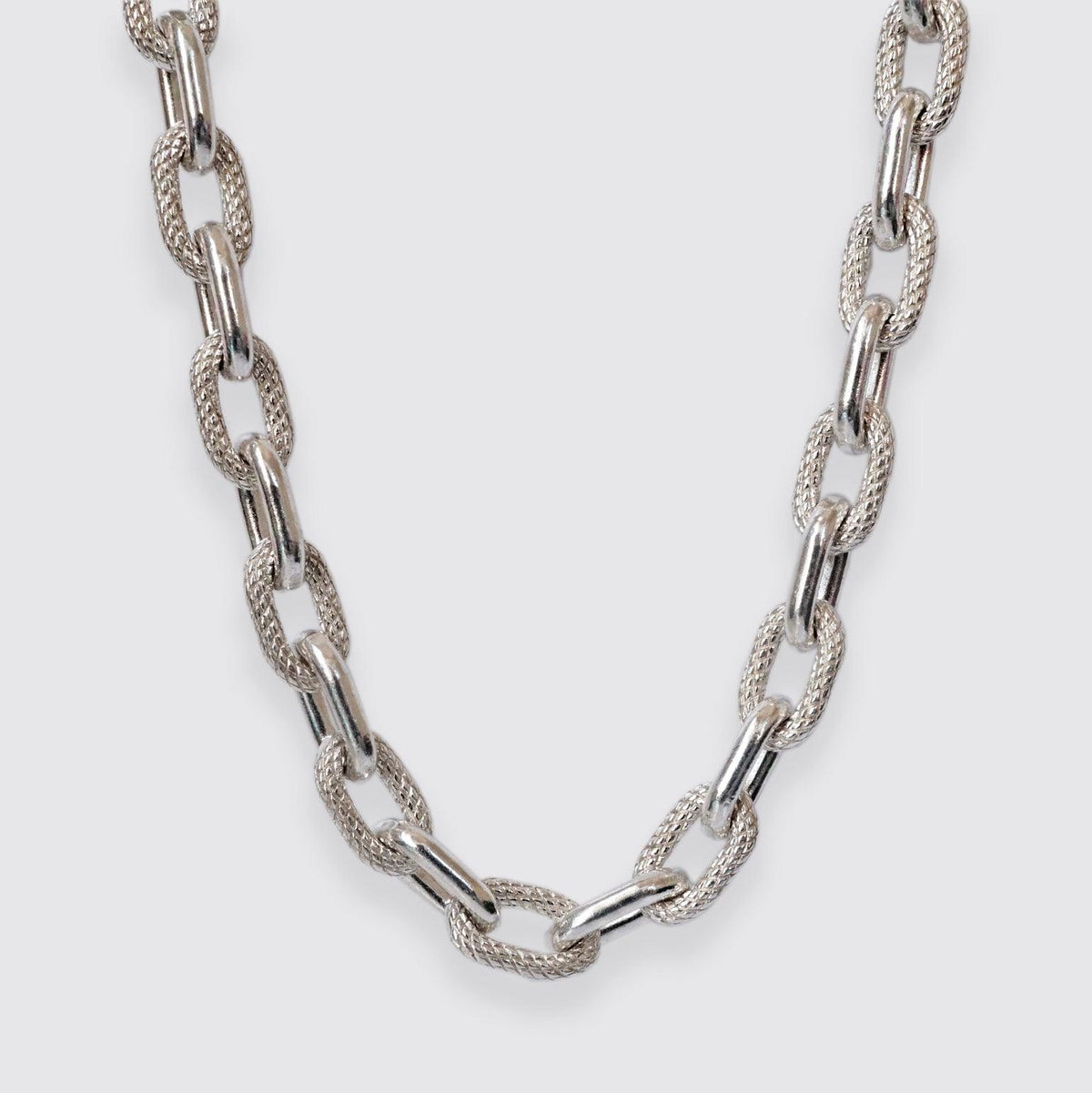 Oval Cobra Chain Necklace, 7.5mm