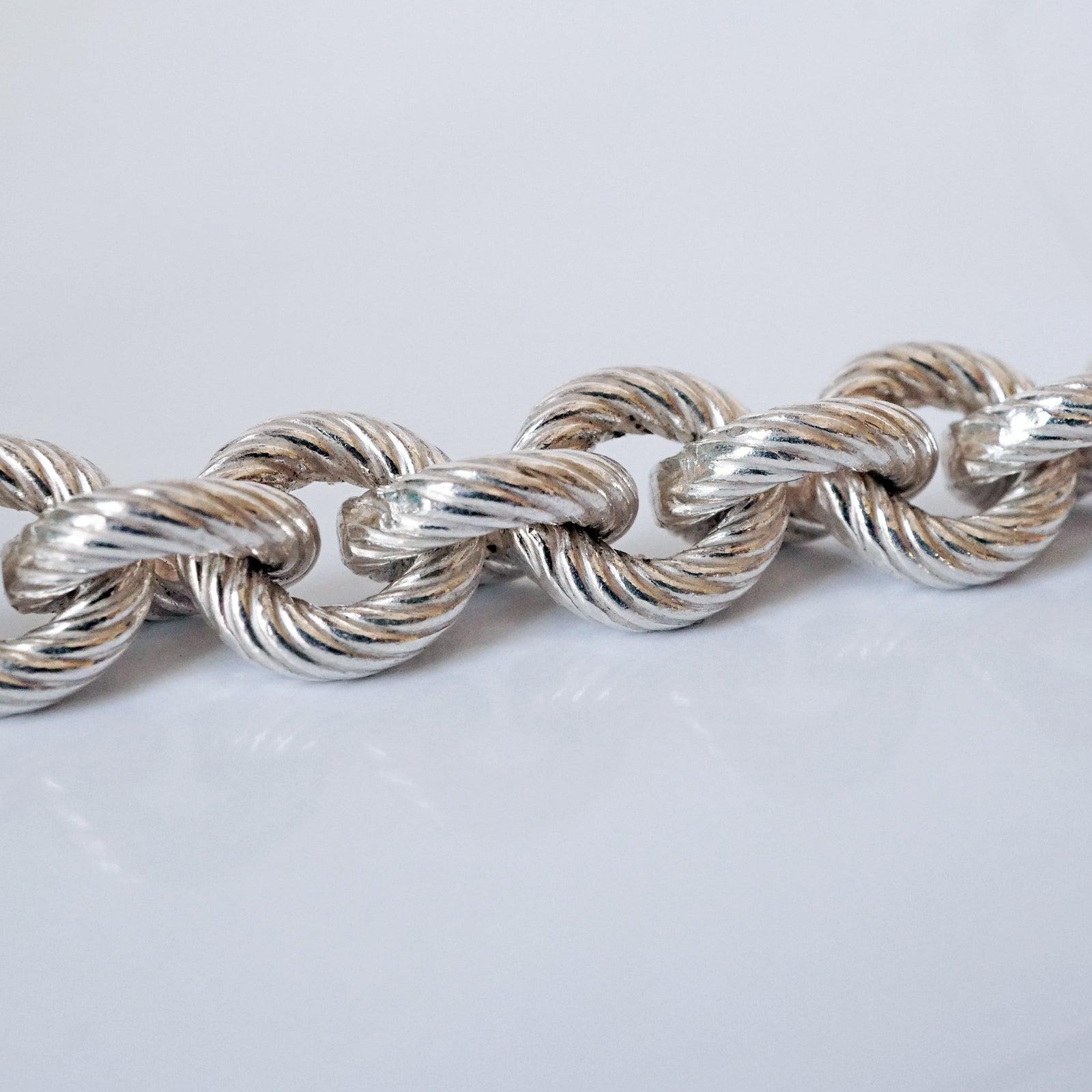 Sailor Cable Twist Chain Necklace in Sterling Silver, 6.8mm