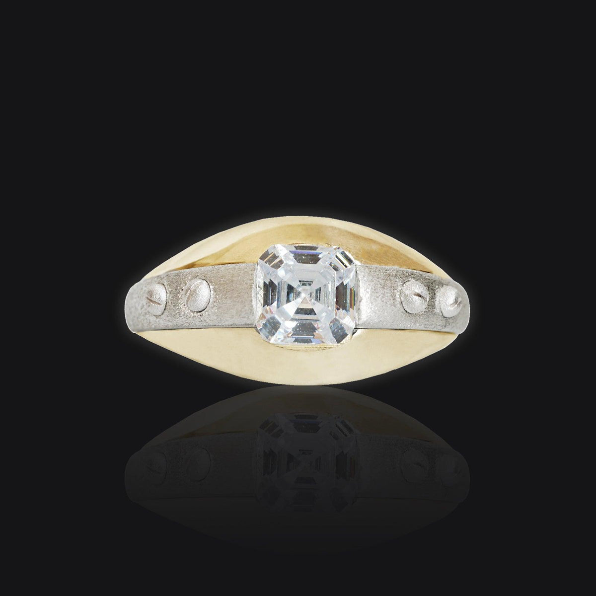 Futuristic Ring in 14K Gold, 11mm