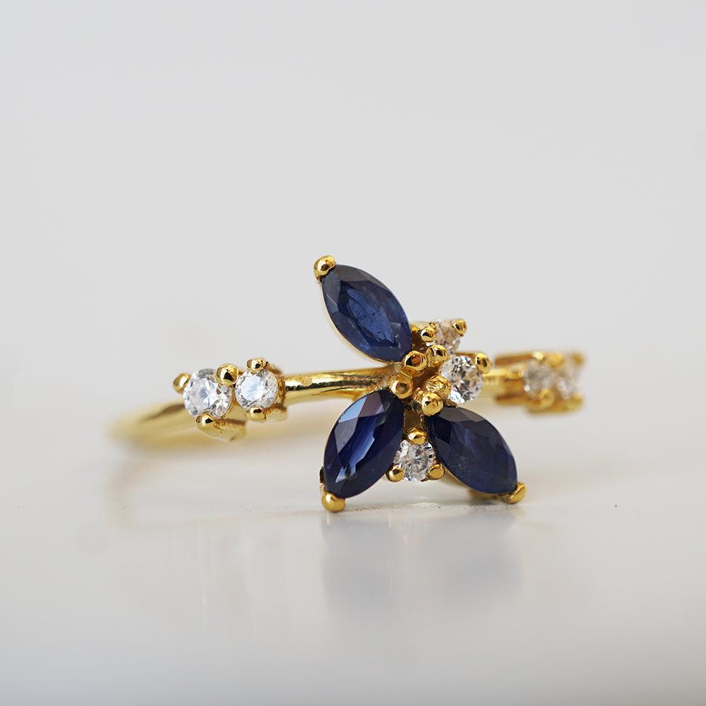 14K Pixie Sapphire Ring - Tippy Taste Jewelry