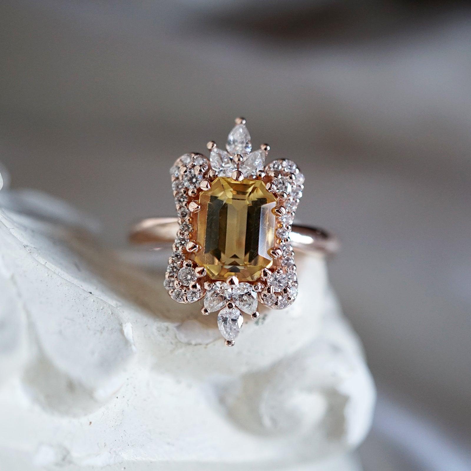 14k White Gold Oval Citrine And Diamond Ring RM2585XW-11 | Castle Couture  Fine Jewelry | Manalapan, NJ